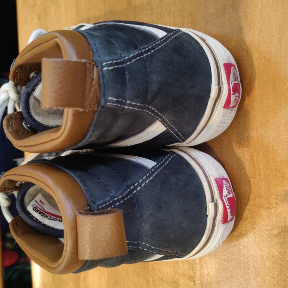 Vans Sk8 Hi Mte Dress Navy And White Size 7.5 - Picture 5 of 10